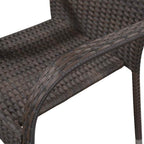 Stapelbare Gartenstühle 4 Stk. Poly Rattan Braun