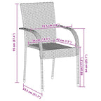 Stapelbare Gartenstühle 4 Stk. Poly Rattan Braun