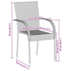 Stapelbare Gartenstühle 6 Stk. Poly Rattan Braun