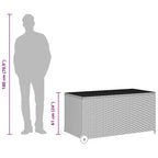 Garten-Auflagenbox Hellgrau 120x65x61 cm Poly Rattan