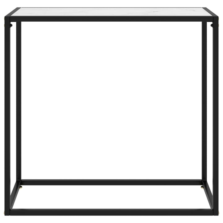 Konsolentisch Weiß 80x35x75 cm Hartglas