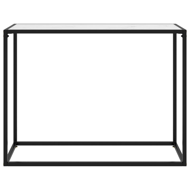 Konsolentisch Weiß 100x35x75 cm Hartglas