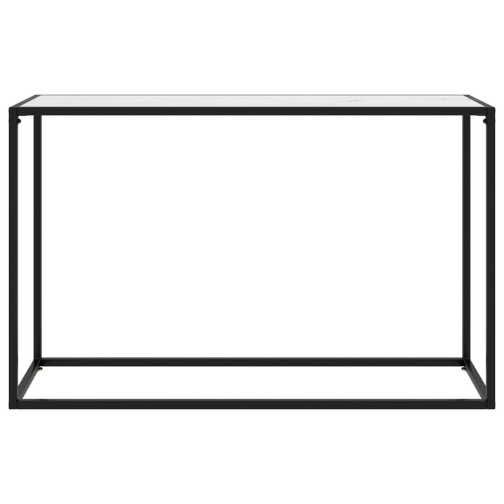 Konsolentisch Weiß 120x35x75 cm Hartglas
