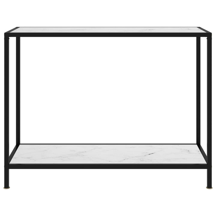 Konsolentisch Weiß 100x35x75 cm Hartglas