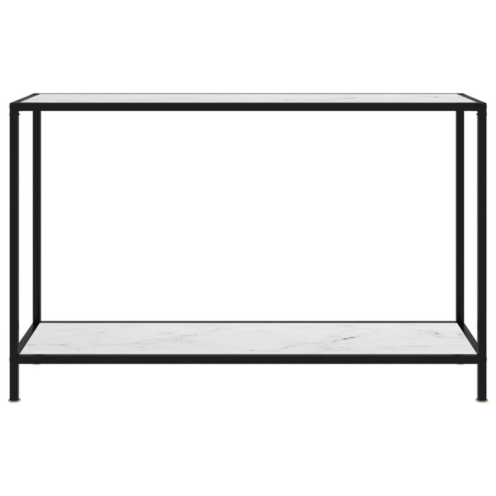 Konsolentisch Weiß 120x35x75 cm Hartglas