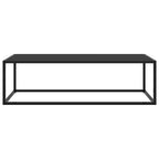 Couchtisch Schwarz mit Schwarzem Glas 120x50x35 cm