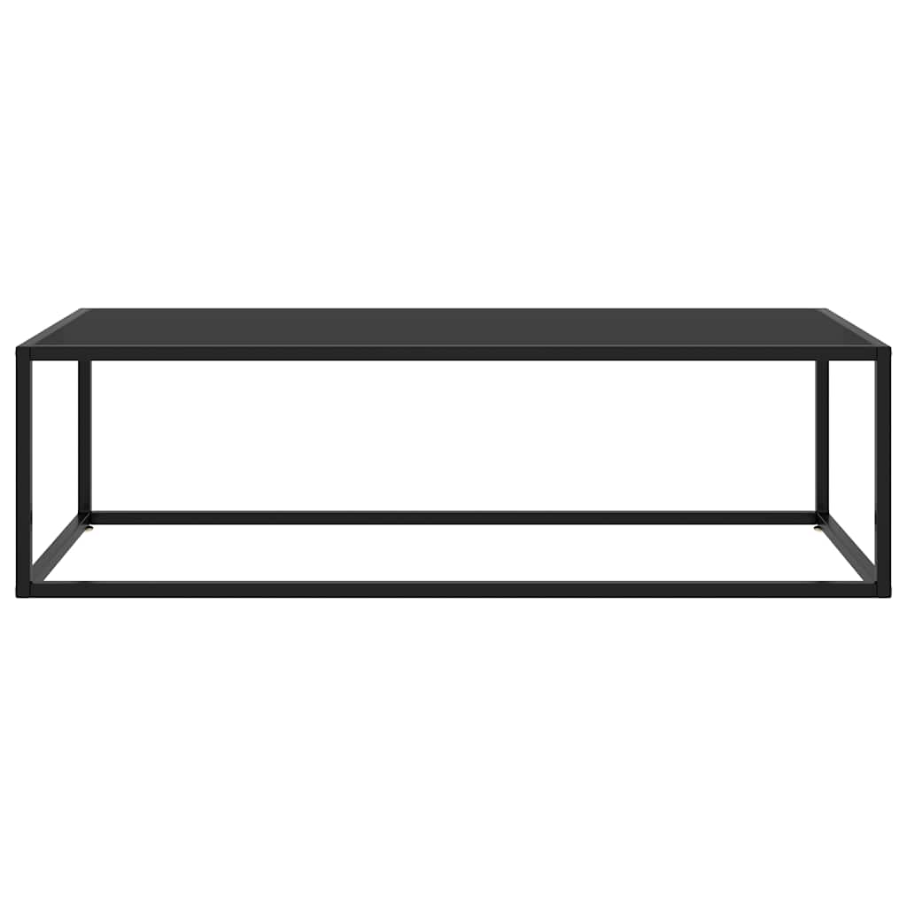 Couchtisch Schwarz mit Schwarzem Glas 120x50x35 cm