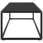 Couchtisch Schwarz mit Schwarzem Glas 120x50x35 cm
