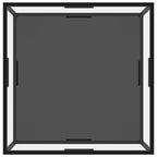Couchtisch Transparent und Schwarz 80x80x35 cm Hartglas