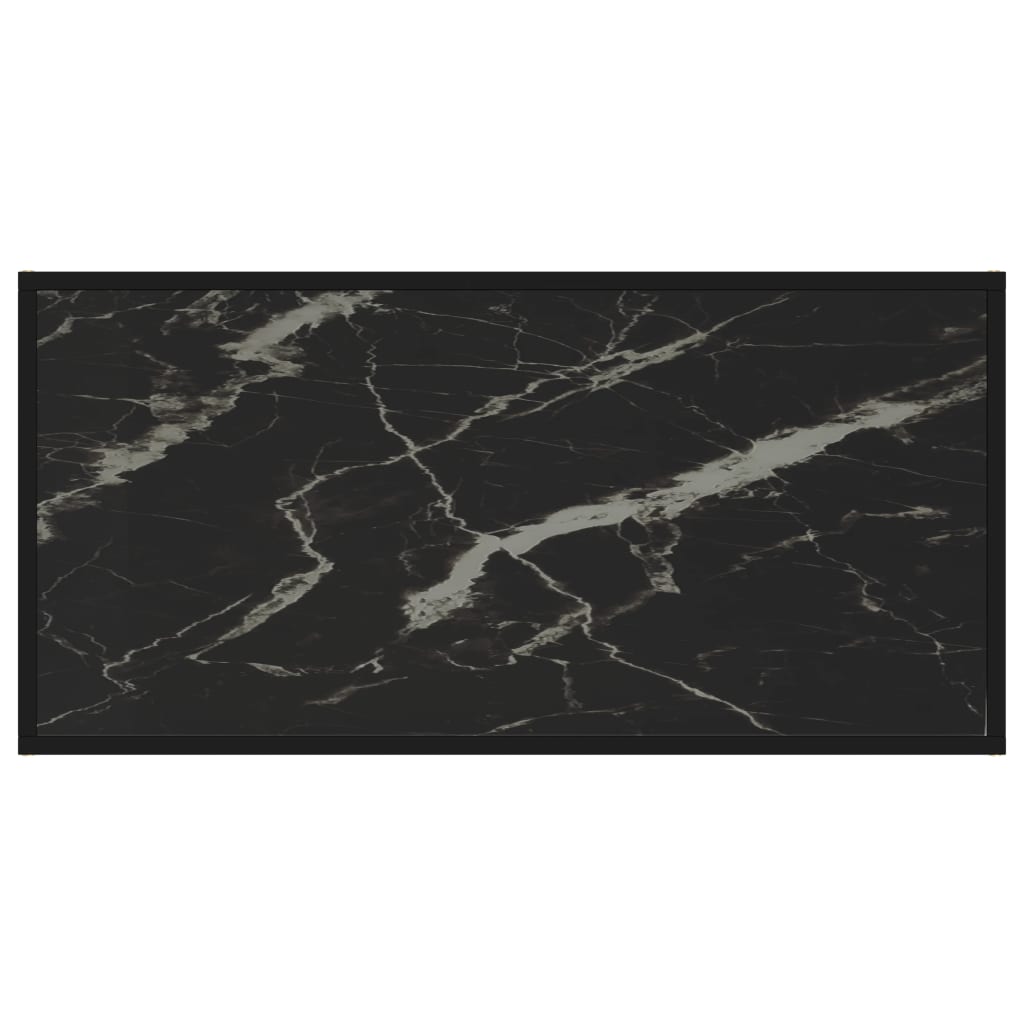 Couchtisch Schwarz 100x50x35 cm Hartglas