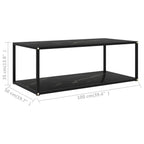 Couchtisch Schwarz 100x50x35 cm Hartglas