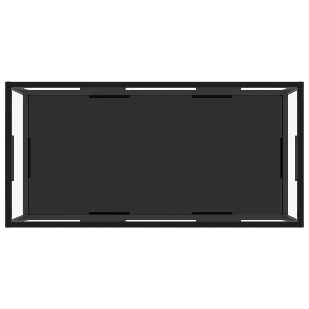 Couchtisch Transparent und Schwarz 100x50x35 cm Hartglas