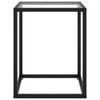 Couchtisch Schwarz mit Hartglas 40x40x50 cm
