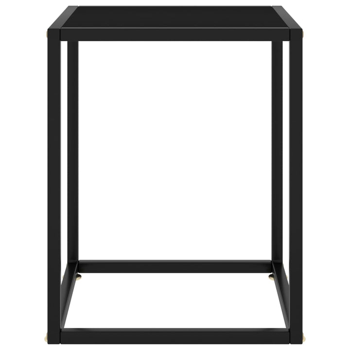 Couchtisch Schwarz mit Schwarzem Glas 40x40x50 cm