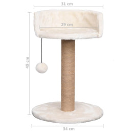 vidaXL Katzenbaum mit Kratzsäule 49 cm Seegras