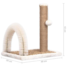 vidaXL Katzenbaum mit Fellpflegebogen und Kratzsäule
