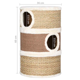 vidaXL Katzen-Kratztonne 60 cm Seegras