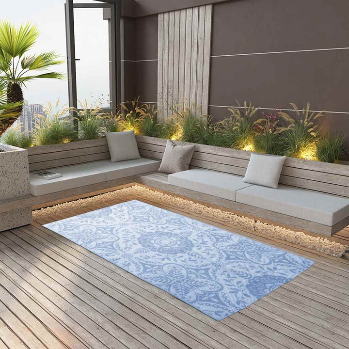 Outdoor-Teppich ARAKIL Babyblau 120x180 cm PP