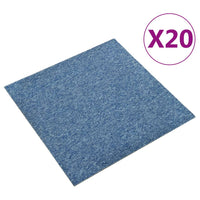 Teppichfliesen 20 Stk. 5 m² 50x50 cm Blau