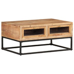 Couchtisch 90x60x40 cm Massivholz Akazie