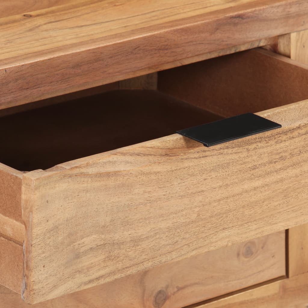 Schreibtisch 107x45x79 cm Massivholz Akazie Lebendige Kanten