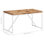 Esstisch 140x70x76 cm Massivholz Akazie und Mango