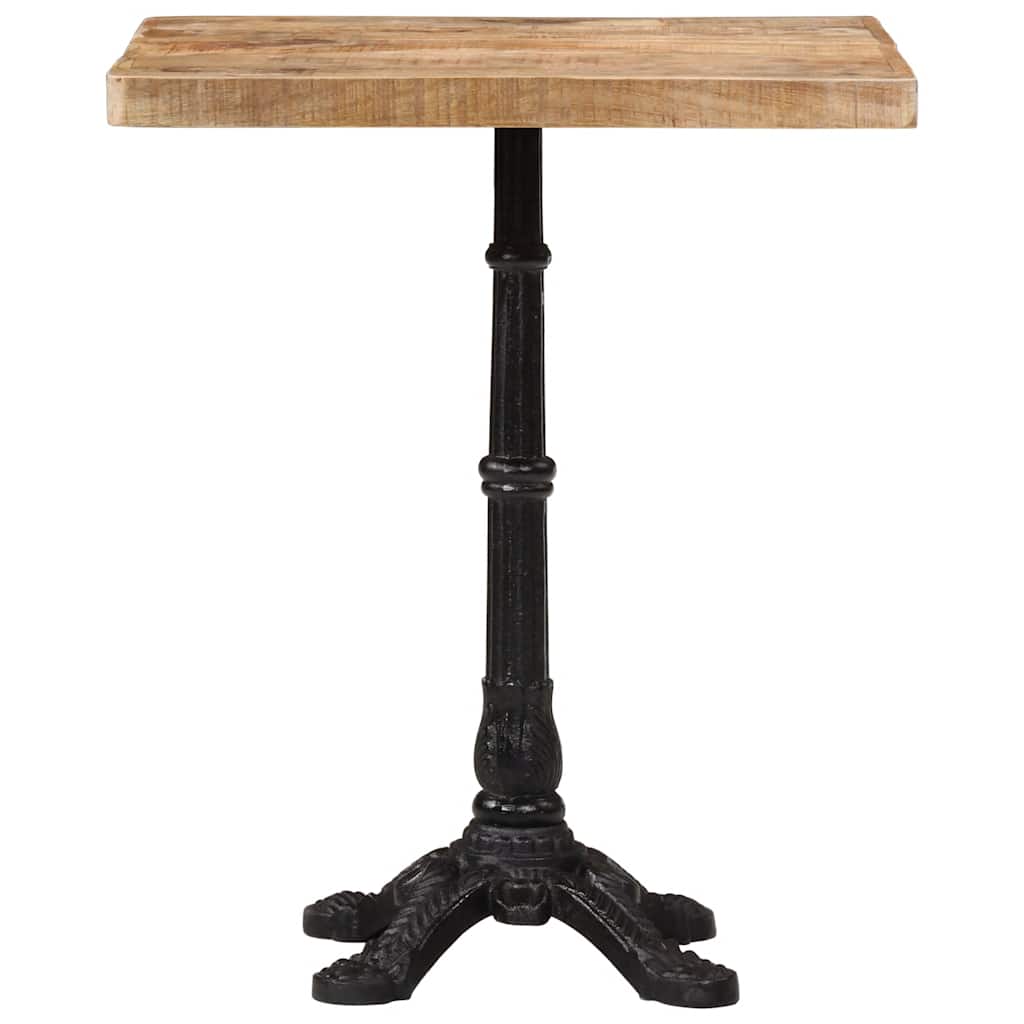 Bistrotisch 60x60x77 cm Raues Mangoholz