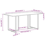 Esstisch 160 cm Altholz Massiv