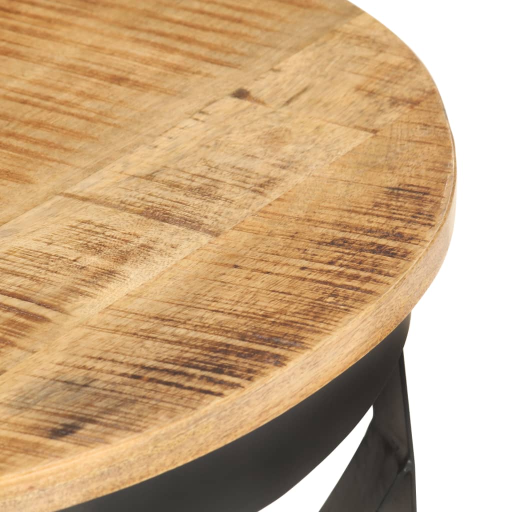 Couchtisch Ø68x43 cm Raues Mangoholz