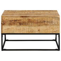 Couchtisch 68x68x41 cm Raues Mangoholz