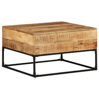 Couchtisch 68x68x41 cm Raues Mangoholz