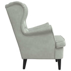 Sessel Hellgrau Samt