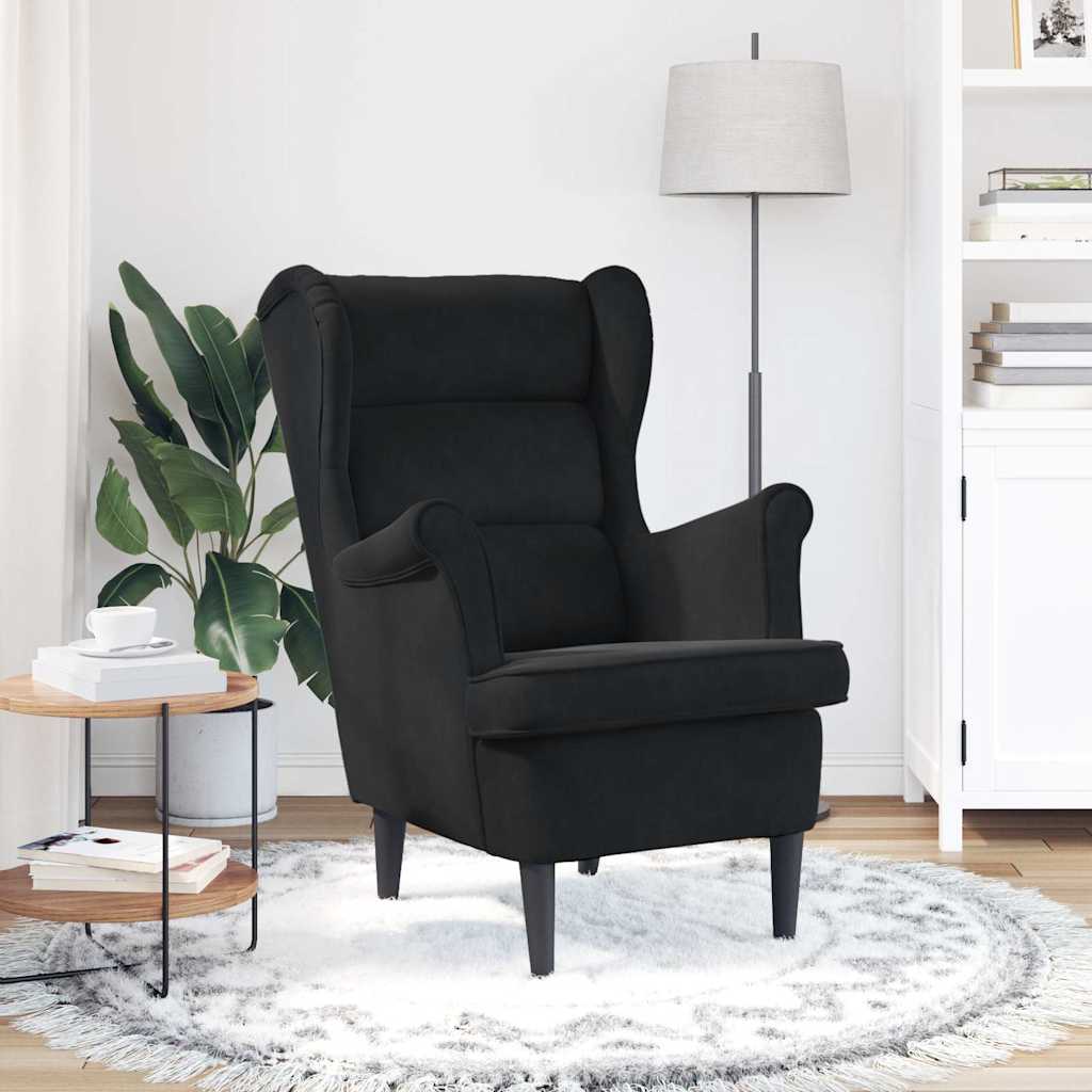Sessel Schwarz Samt
