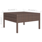 2-tlg. Garten-Lounge-Set mit Auflagen Poly Rattan Braun