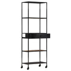 Bücherregal 60x35x180 cm Raues Mangoholz & Eisen