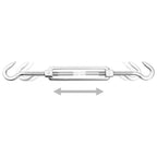 12-tlg. Sonnensegel Zubehör-Set Edelstahl
