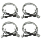 Seile mit Karabiner 4 Stk. Gummi