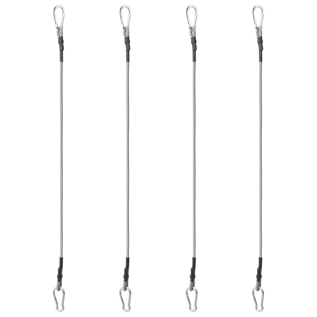 Seile mit Karabiner 4 Stk. Gummi