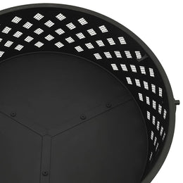 Feuerstelle mit Schürhaken 68 cm XXL Stahl