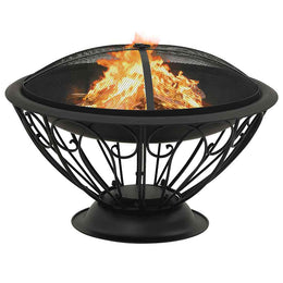Feuerstelle mit Schürhaken 75 cm XXL Stahl