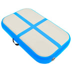 Aufblasbare Gymnastikmatte mit Pumpe 60x100x15 cm PVC Blau