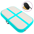 Aufblasbare Gymnastikmatte mit Pumpe 60x100x15 cm PVC Grün