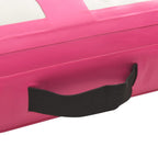 Aufblasbare Gymnastikmatte mit Pumpe 500x100x15 cm PVC Rosa