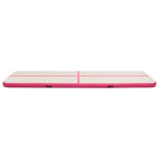 Aufblasbare Gymnastikmatte mit Pumpe 600x100x15 cm PVC Rosa