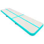Aufblasbare Gymnastikmatte mit Pumpe 700x100x15 cm PVC Grün