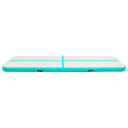 Aufblasbare Gymnastikmatte mit Pumpe 800x100x15 cm PVC Grün