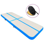 Aufblasbare Gymnastikmatte mit Pumpe 300x100x20 cm PVC Blau