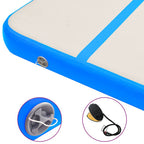 Aufblasbare Gymnastikmatte mit Pumpe 700x100x20 cm PVC Blau