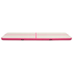 Aufblasbare Gymnastikmatte mit Pumpe 800x100x20 cm PVC Rosa