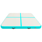 Aufblasbare Gymnastikmatte mit Pumpe 200x200x10 cm PVC Grün